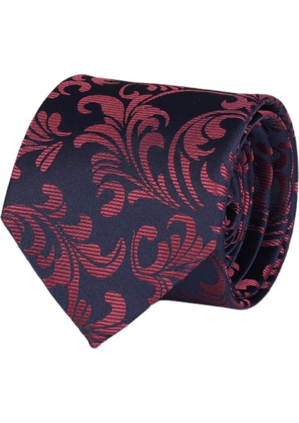 Hand Made 7.5 cm Bordo Lacivert Desenli Kravat Mendil fiyatları