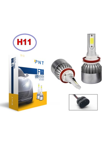 F8 LED Xenon H11 Şimşek Etkili 12V Beyaz