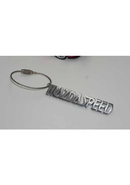 Mazda Speed Logo Krom Metal Çift Yön Halat Anahtarlık