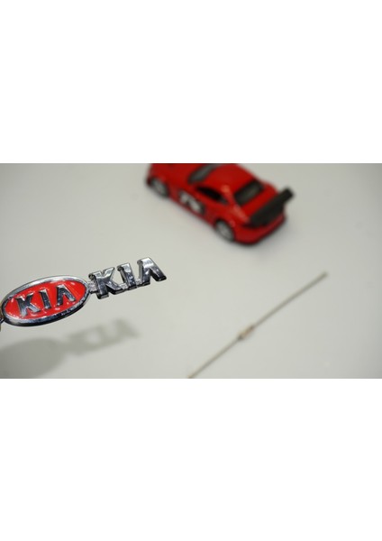 Kia Logo Krom Metal Çift Yön Halat Anahtarlık