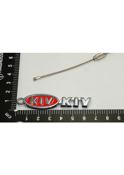 Kia Logo Krom Metal Çift Yön Halat Anahtarlık