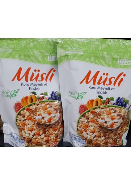 Müsli Kuru Meyveli ve Fındıklı 300 gr 2'li Paket