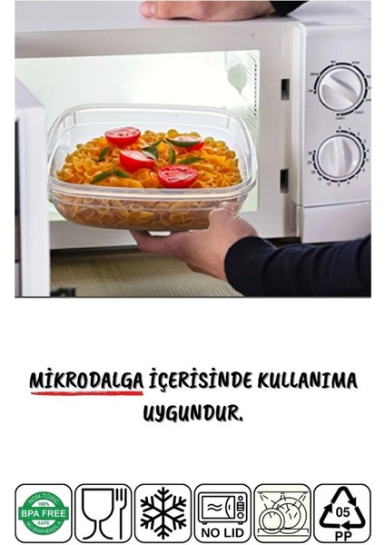 4'lü Master Kare Sızdırmaz Saklama Kabı 575/1075/1900/3200/5000 ml