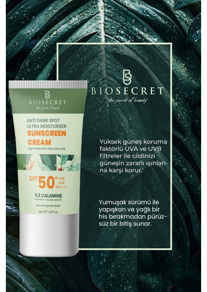 Güneş Kremi 50 Spf Sunscreen Cream 50ML BIO45