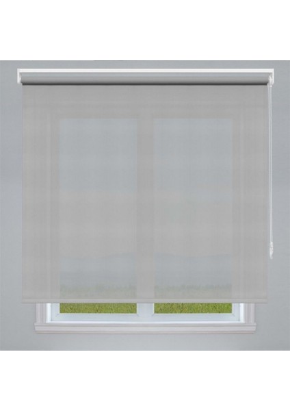 Sunscreen Hasır Dokulu Lüks Stor Perde Alüminyum Kasalı Yüksek Kaliteli - Koyu Gri fiyatları