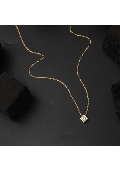 Kare Model Tektaşlı 14 Ayar Altın Set Takımı indirimleri