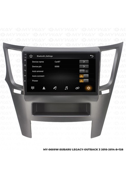 Subaru Legacy Android 12 Multimedya Carplay 4gb RAM+64GB HDD 2010-2014 Navigasyon Ekran modelleri
