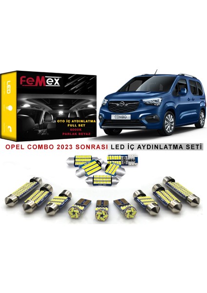 Opel Combo LED Iç Aydınlatma Ampul Seti Femex Parlak Beyaz