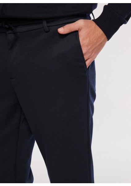 Normal Bel Dar Paça Lacivert Erkek Chino Pantolon DUBLIN fırsatları