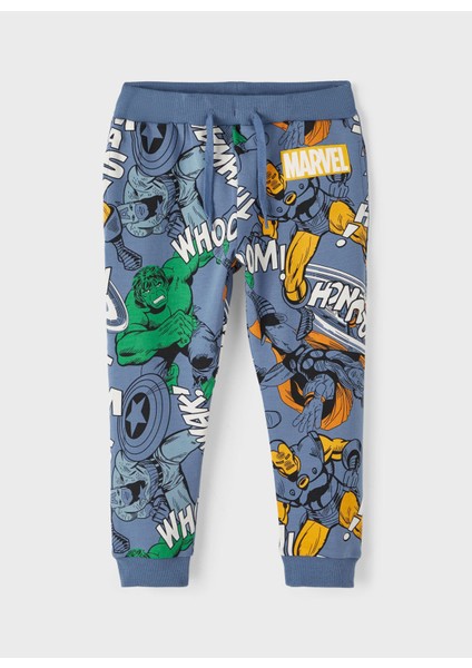 Name It Lastikli Paça Mavi Erkek Eşofman Altı Nmmjaakko Marvel Swe Pants Unb Mar