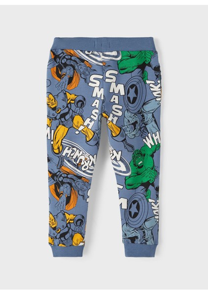 Name It Lastikli Paça Mavi Erkek Eşofman Altı Nmmjaakko Marvel Swe Pants Unb Mar