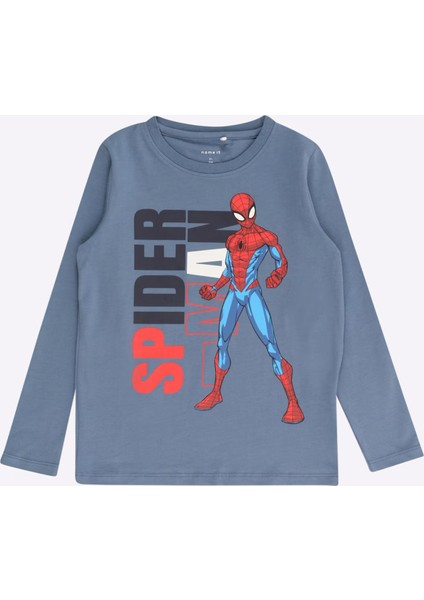 Mavi Erkek T-Shirt Nmmjany Spıderman Ls Top Noos Mar