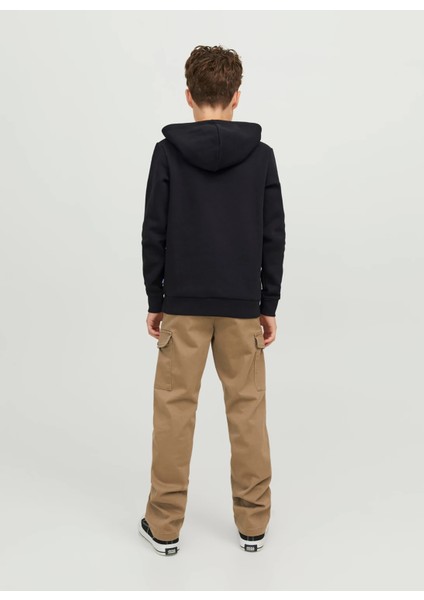 Baskılı Erkek Çocuk Siyah Sweatshırt Jjecorp Logo Sweat Hood Play Noos J fiyatları