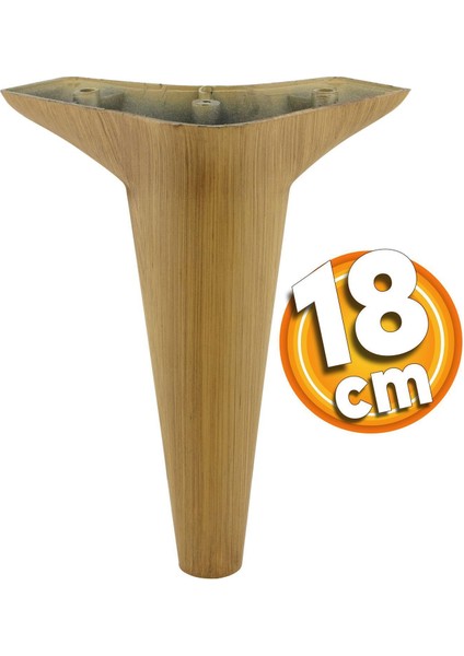 Aspen 6'lı Set Mobilya Tv Ünitesi Çekyat Koltuk Kanepe Baza Destek Ayağı Ayakları 18 Cm Açık Ceviz