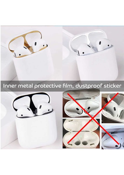 Airpod Kir Önleyici Sticker Içi Metal Koruyucu Film Manyetik Adsorpsiyon indirimleri