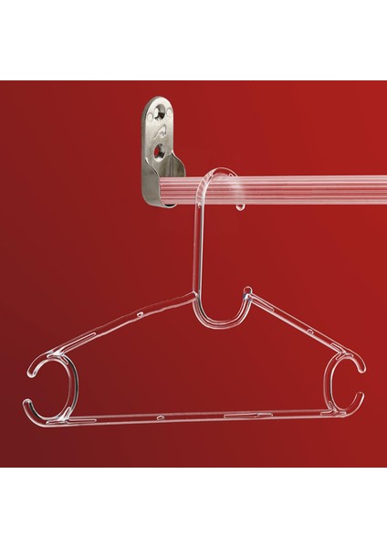 Boru Askı Flanşı Oval Dolap İçi Boru Sabitleme Kıyafet Elbise Askı Flanş Aparatı Krom 45 mm (2 Adet)