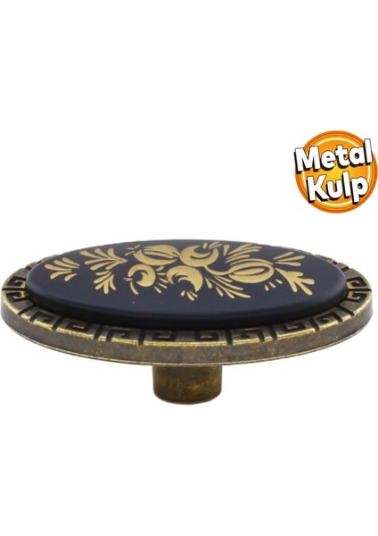 Palmira Dolap Kulpu Mobilya Mutfak Çekmece Kapak Kulp Kulbu Antik Sarı Renk Metal Kulp