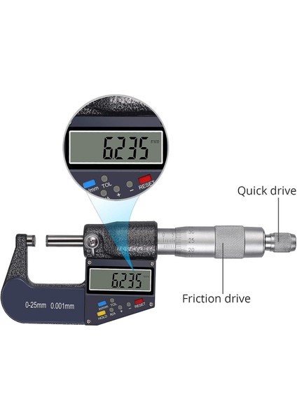 25-50MM Dijital Dış Çap Mikrometresi