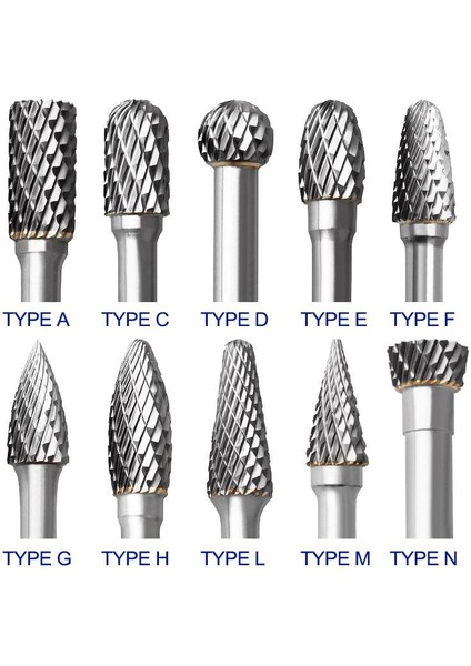 3mm Karbür Kalıpçı Freze Elmas Taşlama Freze Ucu M Tipi modelleri