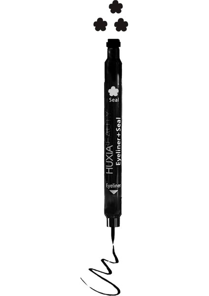 Çiçek Damgalı Çift Başlı Eyeliner - Çabuk Kuruyan Çiçek Eyeliner Damgası
