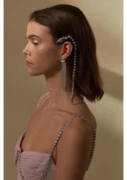 Serpent Sırataşlı Avangarde Saç Takısı