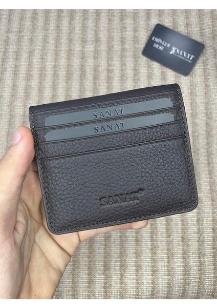 SL-06390 Çıtçıtlı Para Koyma Bölmeli Şık Erkek Cüzdanı & Kartlığı Sanat Leather