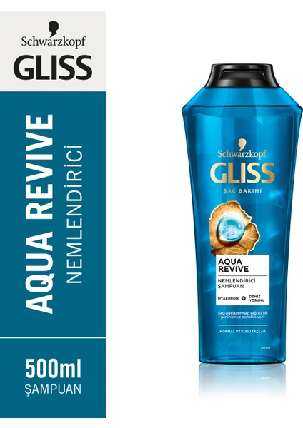 Aqua Revive Hyaluron ve Deniz Yosunu içeren Nemlendirici Şampuan 500ml