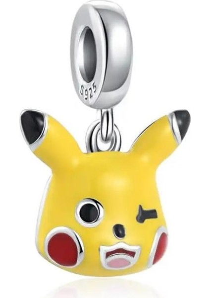 Gümüş S925 Damgalı Pikachu Sallantılı Charm