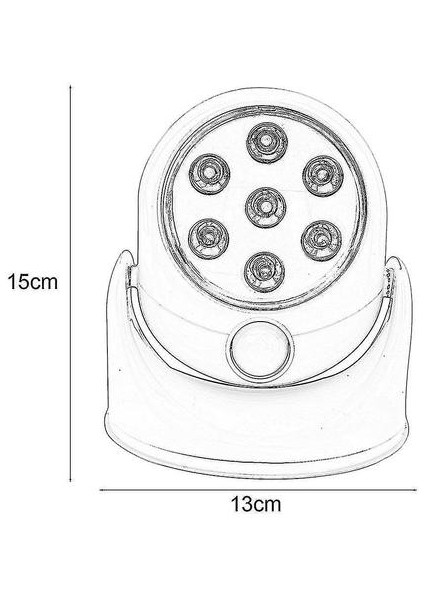 Lambalar 7led Rotasyon Hareket Aktif Sensör Gece Lambası Otomatik Kızılötesi Duvar Lambası (Yurt Dışından)
