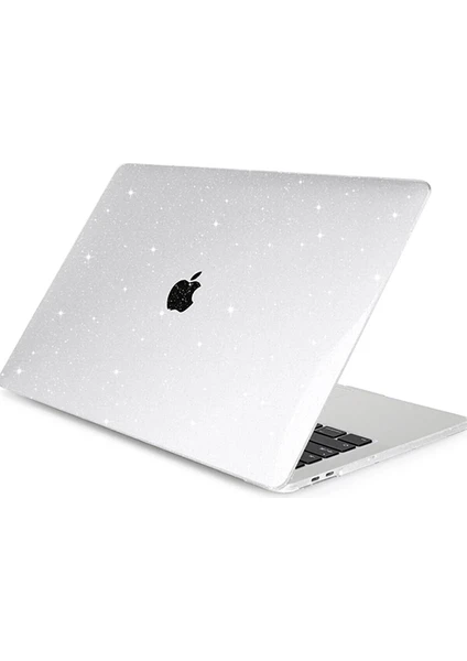 Nezih Case Apple Macbook Air M2 15 Inç 2023 M2 Çip A2941 Simli Parlak Crystal 360 Derece Tam Korumalı Kılıf