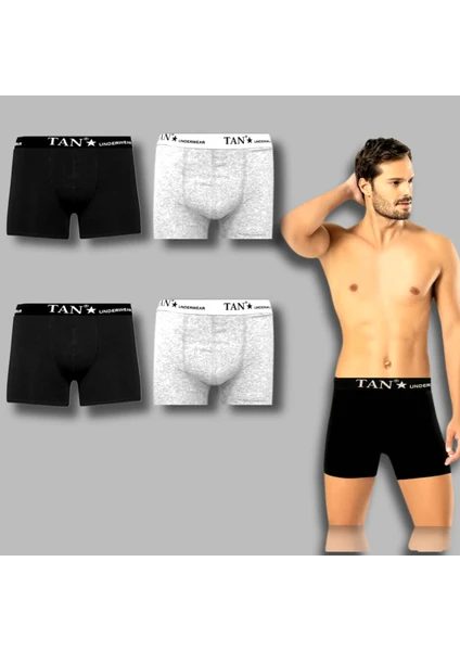 Tan Underwear Boxer Baksır Tan 4lü Boxer , Baksır ,likralı, Paket Boxerpamuklu , Fit, Oris Iç Giyim, Hesaplı