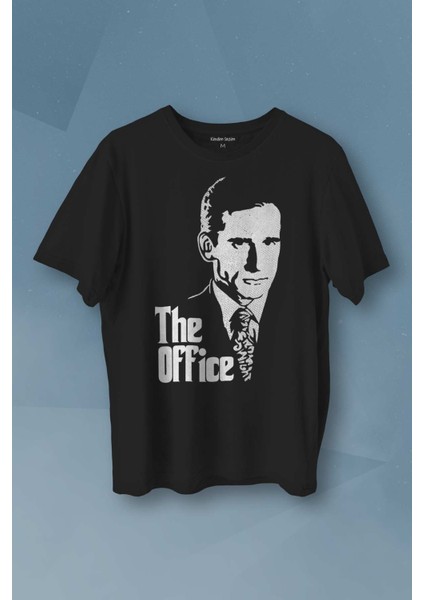 The Office Michael Scott Godfather Dunder Mifflin Baskılı Siyah T-Shirt Unisex Tişört