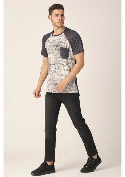 Reglan Kol Baskılı T-Shirt (E20-300610)