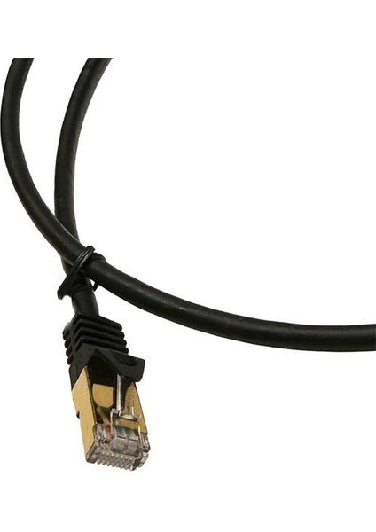 30 cm Cat7 Kablo 0.3 Metre Siyah Cat7 Kablo