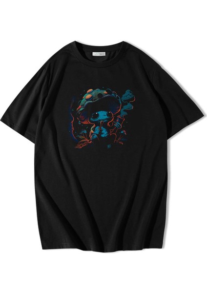 Unisex Oversize Mushroom Smoking Forest T-Shirt