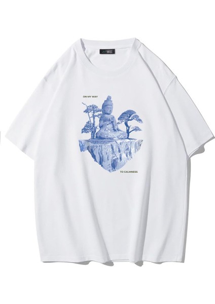 Unisex Oversize Floatingısland Buddah T-Shirt