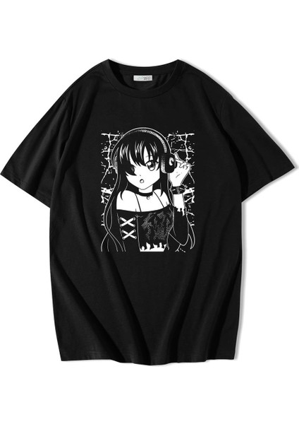 Unisex Oversize Anime Dark Girl T-Shirt