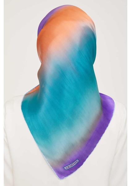 Deniz Mavisi Degrade Geçişli Tivil İpek Eşarp 9051 - 19 fırsatları