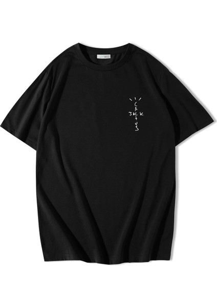 Unisex Oversize Arka Baskılı Look Mom I Can Fly T-Shirt