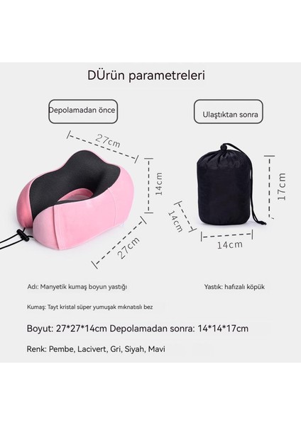 Araba Uçak Şekerleme Hafızalı Köpük Süper Yumuşak Seyahat Yastığı (Yurt Dışından)