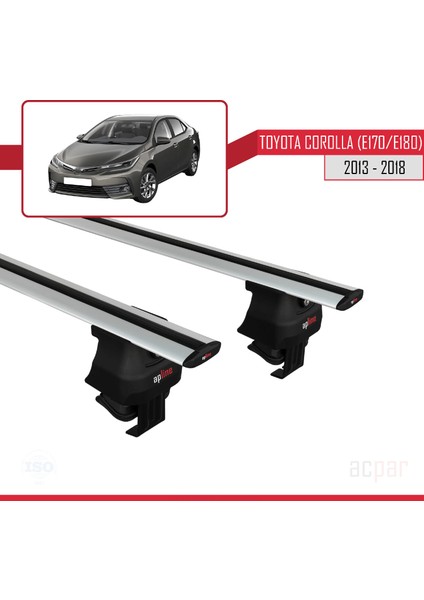 Toyota Corolla 2012-2018 Arası ile Uyumlu Ace-4 Ara Atkı Tavan Barı Gri modelleri