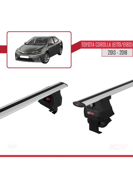 Toyota Corolla 2012-2018 Arası ile Uyumlu Ace-4 Ara Atkı Tavan Barı Gri fırsatları