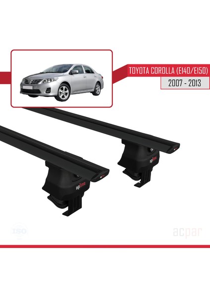 Toyota Corolla 2006-2012 Arası ile Uyumlu Ace-4 Ara Atkı Tavan Barı Siyah