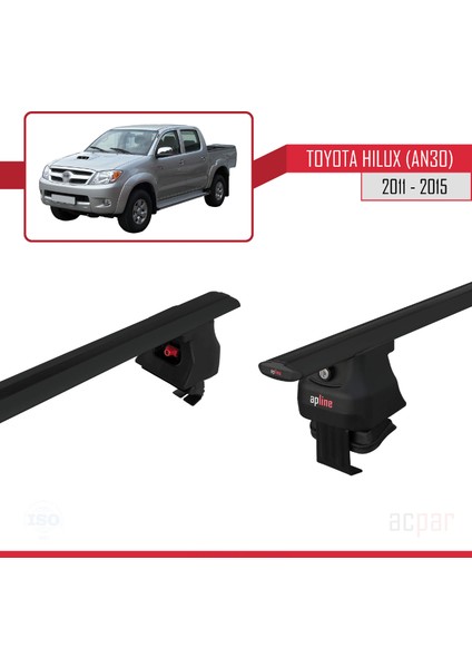Toyota Hilux (AN30) 2011-2015 Arası ile Uyumlu Ace-4 Ara Atkı Tavan Barı Siyah fırsatları