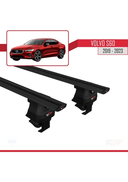Volvo S60 2019 ve Sonrası ile Uyumlu Ace-4 Ara Atkı Tavan Barı Siyah modelleri