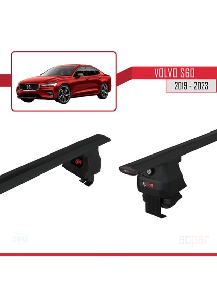 Volvo S60 2019 ve Sonrası ile Uyumlu Ace-4 Ara Atkı Tavan Barı Siyah fırsatları