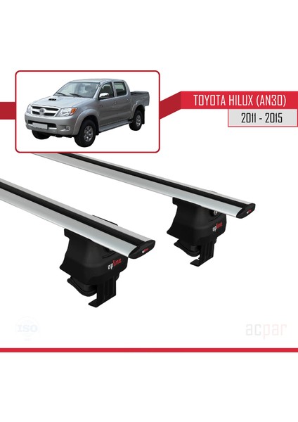 Toyota Hilux (AN30) 2011-2015 Arası ile Uyumlu Ace-4 Ara Atkı Tavan Barı Gri modelleri