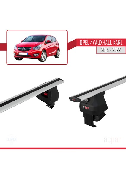 Opel / Vauxhall Karl 2015-2022 Arası ile Uyumlu Ace-4 Ara Atkı Tavan Barı Gri fırsatları