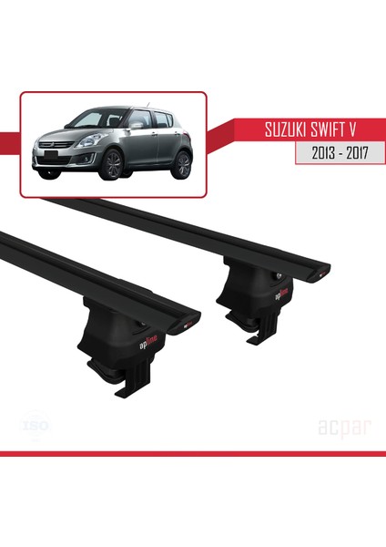 Suzuki Swift V 2013-2017 Arası ile Uyumlu Ace-4 Ara Atkı Tavan Barı Siyah modelleri
