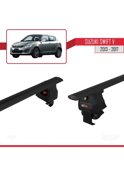 Suzuki Swift V 2013-2017 Arası ile Uyumlu Ace-4 Ara Atkı Tavan Barı Siyah fırsatları